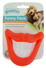 Hundespielzeug mit Quietscher für Selfies – Pawise Funny Face Big Tooth