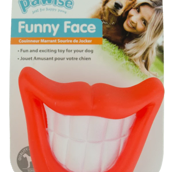 Hundespielzeug mit Quietscher für Selfies – Pawise Funny Face Big Tooth