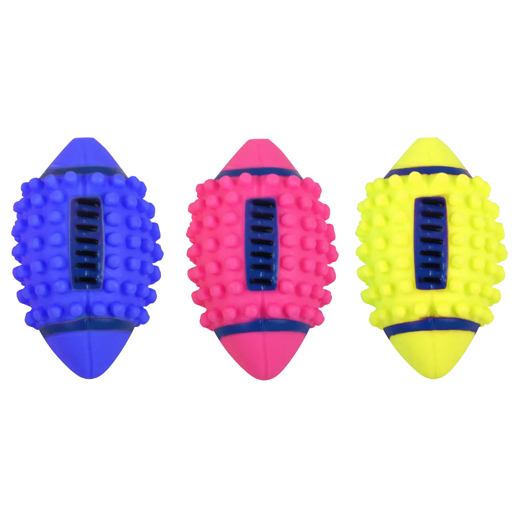 PAWI14146.png Vinyl Football Hundeball mit Quietscher, 12,5 cm – Pawise Vinyl spiky football – Bild 1
