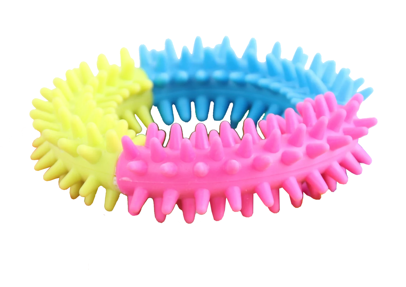 PAWI14663.png Hundespielring in Regenbogenfarben – Pawise Rainbow World Ring L – Bild 1