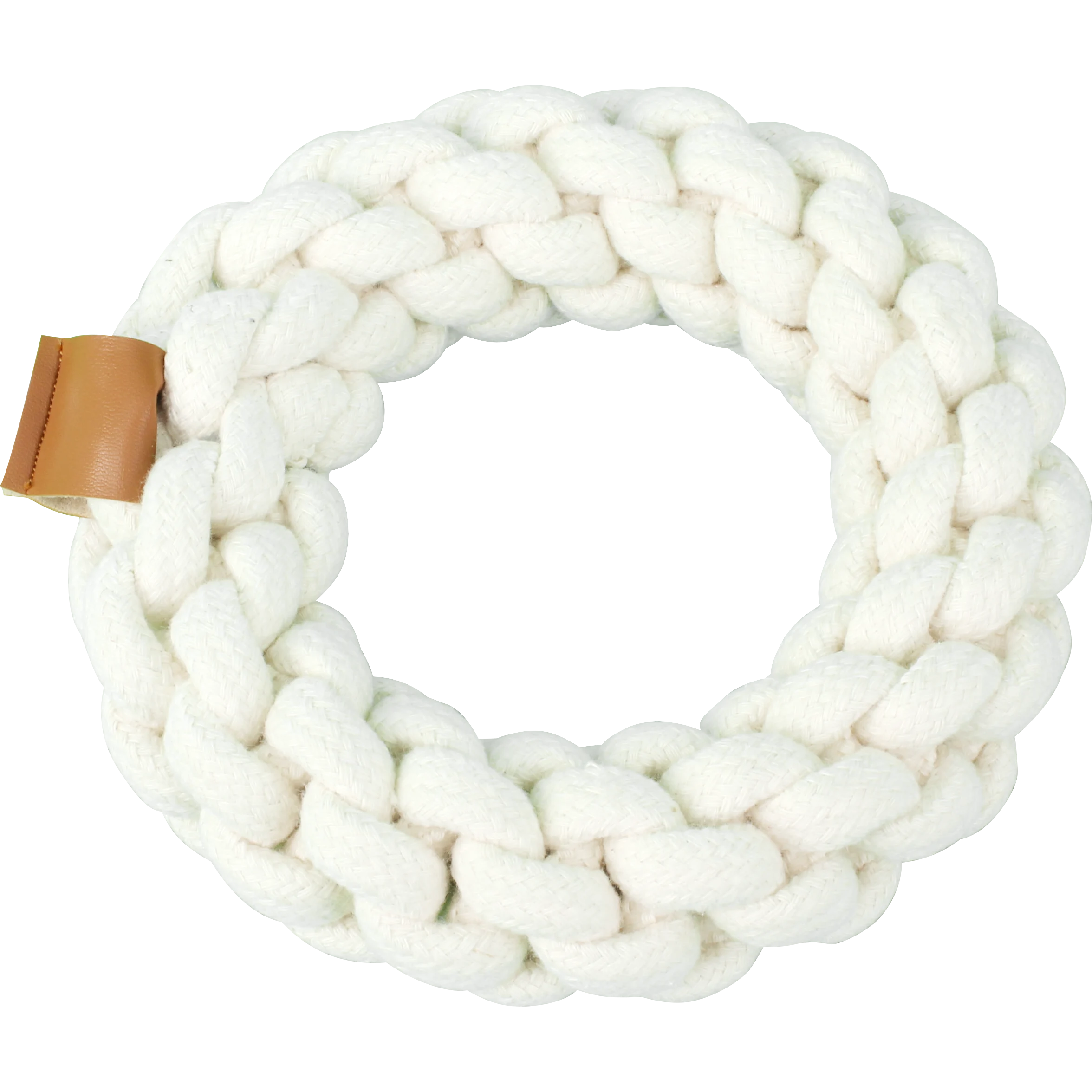 PAWI14858.png Hundeseil aus Baumwolle in Ringform, Beige – Pawise Premium Cotton Toy Ring – Bild 1