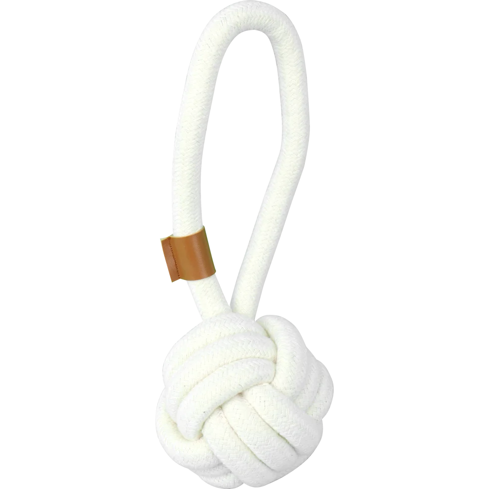 PAWI14860.png Hundeball aus Baumwolltau mit Griff, 24 cm x Ø 9 cm – Pawise Premium cotton toy Ball with Handle – Bild 1