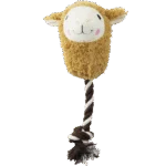 Hundekuscheltier in Alpakagestalt mit Spielseil und Quietscher, assortiert – Pawise Alpaca Doll With Rope – Bild 2