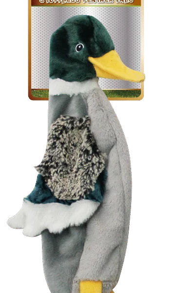 Hundespielzeug Ente L, ungefüllt, mit Quietscher, 45 cm – Pawise Stuffless Feather Pals