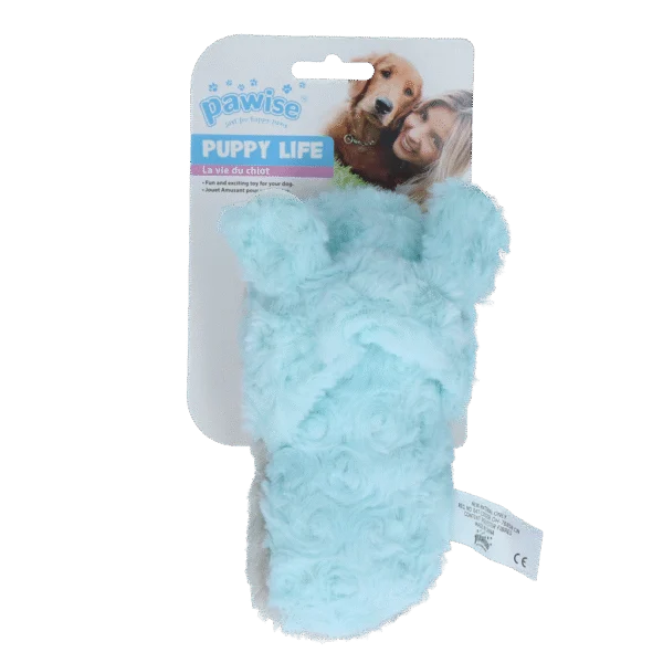 Hundespielzeug in Pantoffelform für Welpen mit Quietscher – Pawise Puppy Life My Slipper