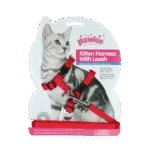 Katzengeschirr mit Leine, S, assortiert in Rot oder Blau – Pawise Kitten Harness With Leash – Bild 2