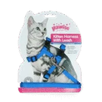 Katzengeschirr mit Leine, S, assortiert in Rot oder Blau – Pawise Kitten Harness With Leash – Bild 3
