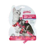 Katzengeschirr mit Leine S, assortiert in Rosa oder Lila – Pawise Kitten Harness With Leash – Bild 2