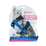 Katzengeschirr mit Leine, L, assortiert in Rot oder Blau – Pawise Kitten Harness With Leash – Bild 3