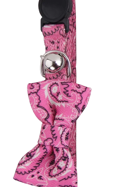 Katzenhalsband mit Schleife Rosa – Pawise Cat Collar With Bowknot