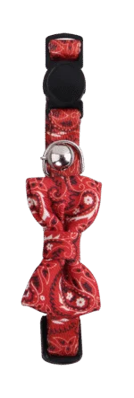 Katzenhalsband mit Schleife Rot – Pawise Cat Collar With Bowknot