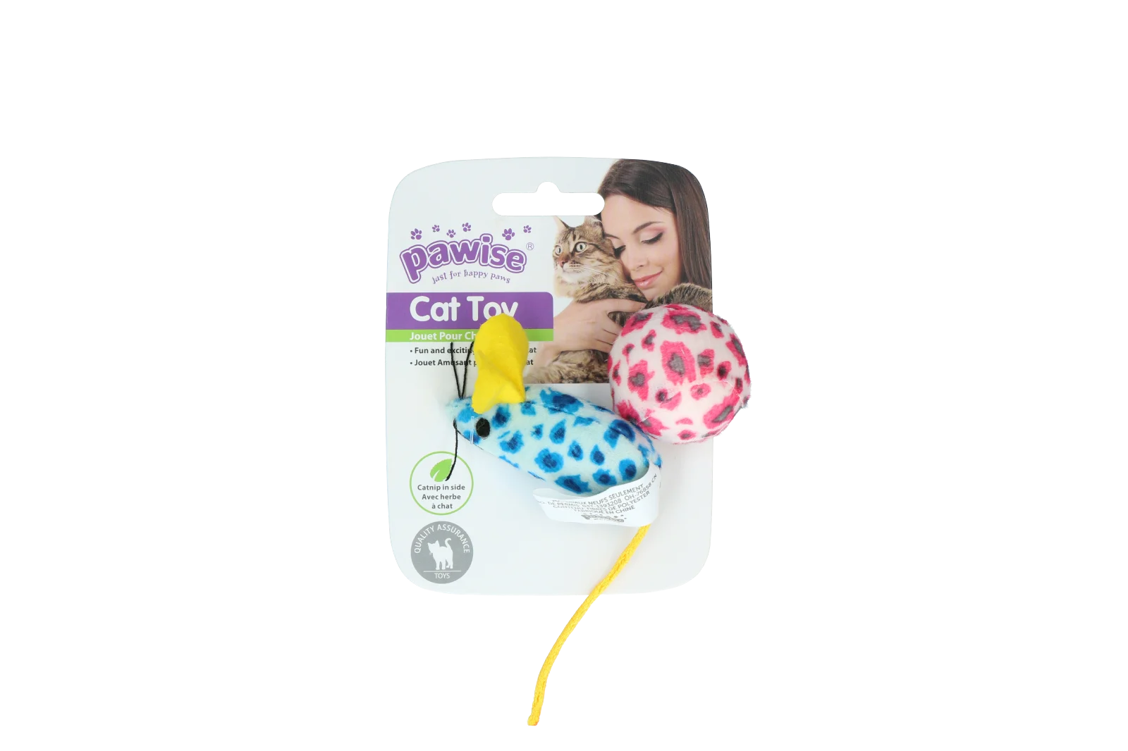 Katzenspielzeug Set mit Maus und Ball, Katzenminze, 2 Stück – Pawise Cat Toy - Mice & Ball – Bild 2