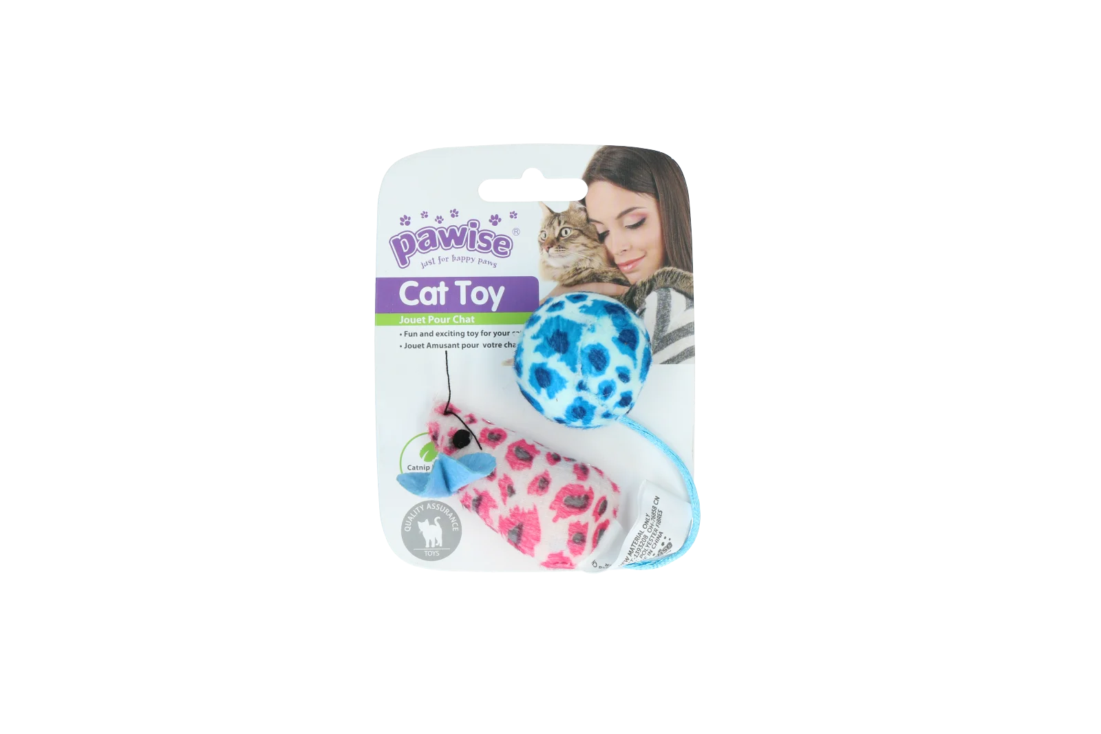 Katzenspielzeug Set mit Maus und Ball, Katzenminze, 2 Stück – Pawise Cat Toy - Mice & Ball – Bild 3