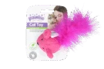 Spielmaus mit Catnip und Federn, 14 cm – Pawise Cat Toy Wool Mouse – Bild 3