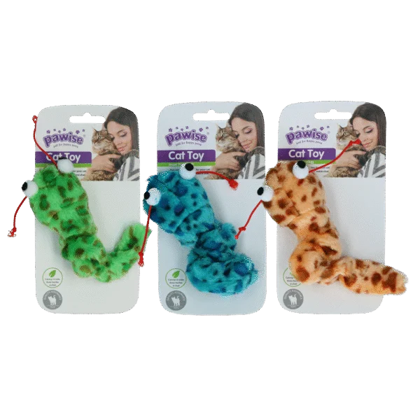 Interaktives Katzenspielzeug mit ausziehbarem vibrierendem Schwanz und Catnip, 16 cm – Pawise Interactive Cat Toy