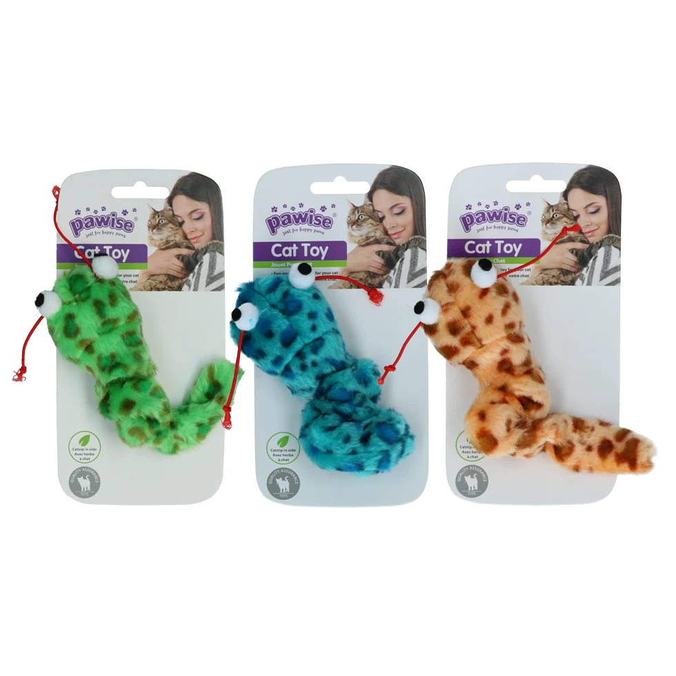 Interaktives Katzenspielzeug mit ausziehbarem vibrierendem Schwanz und Catnip, 16 cm – Pawise Interactive Cat Toy – Bild 1