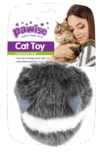 Vibrierende Plüschspielmaus mit Zugring – Pawise Vibrating Mouse