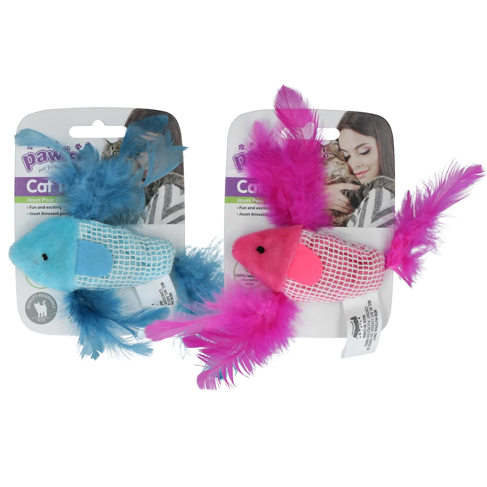 PAWI28184.png Katzenspielzeug Fisch mit Katzenminze und Federn – Pawise 100% Catnip Toy Fisch – Bild 1