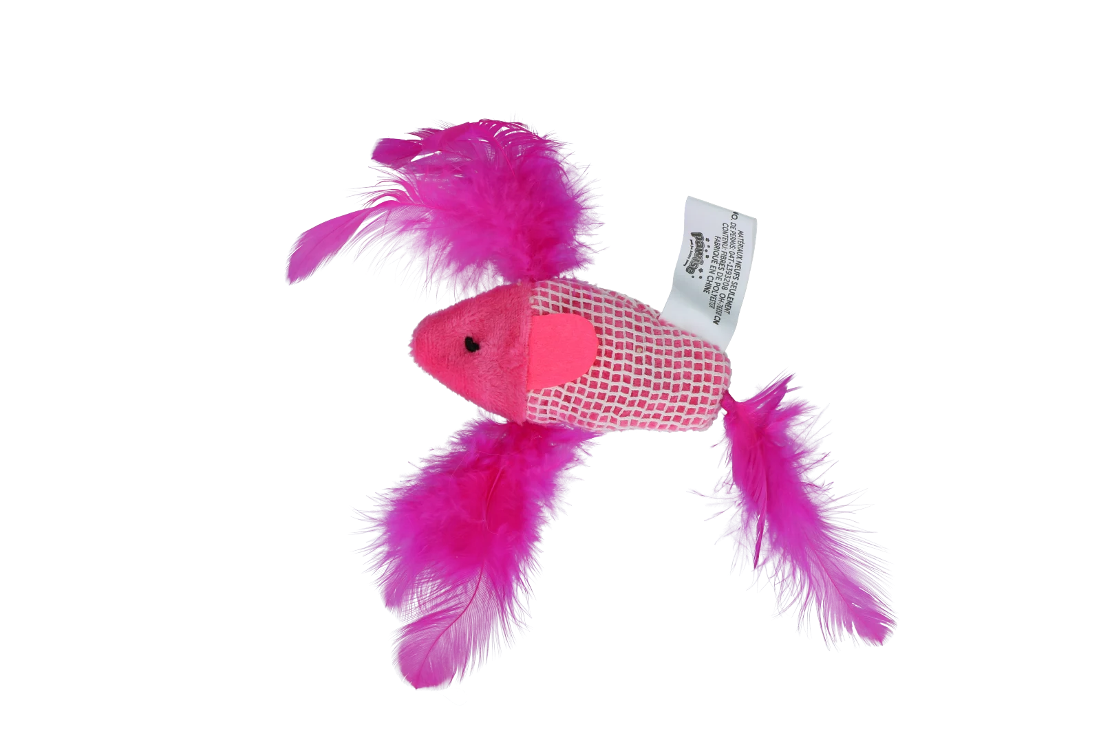 Katzenspielzeug Fisch mit Katzenminze und Federn – Pawise 100% Catnip Toy Fisch – Bild 4