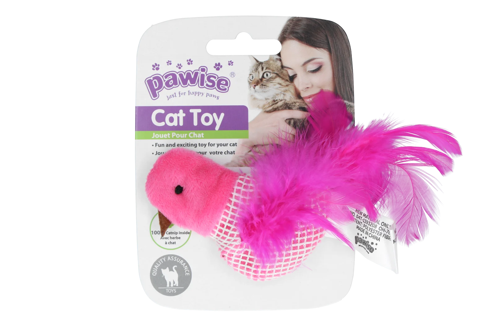Vogelspielzeug für Katzen mit Katzenminze und Federn – Pawise 100% Catnip Toy Vogel – Bild 2
