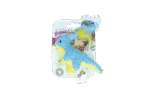 Katzenspielzeug zum Kuscheln mit Katzenminze und Federn, 12 x 12 cm – Pawise meow meow life Dinosaurier – Bild 4