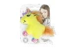 Katzenspielzeug zum Kuscheln mit Katzenminze und Federn, 12 x 8 cm – Pawise meow meow life Unicorn – Bild 2
