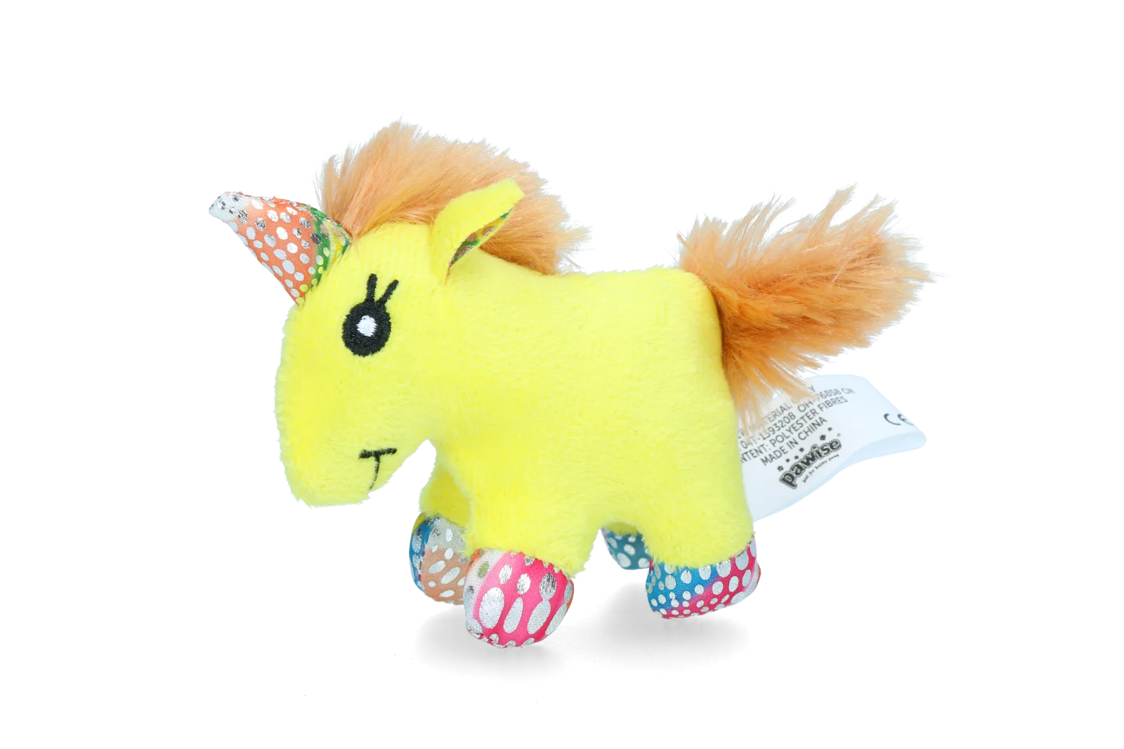 Katzenspielzeug zum Kuscheln mit Katzenminze und Federn, 12 x 8 cm – Pawise meow meow life Unicorn – Bild 5