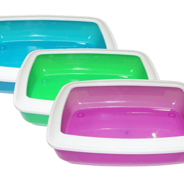 Katzenklo aus Kunststoff, 48 x 36 cm, sortiert – Pawise Cat Litter Tray