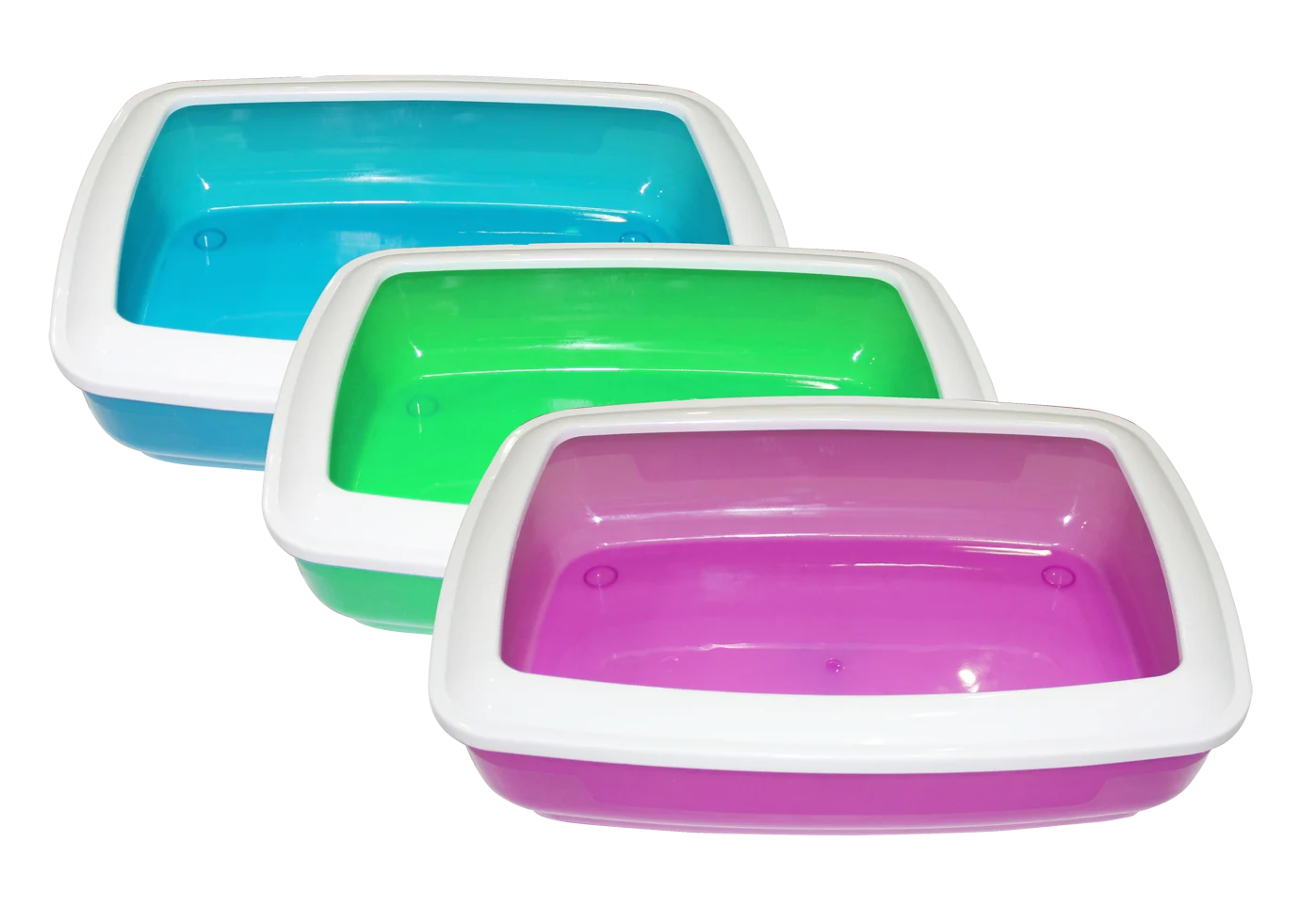 PAWI28931.png Katzenklo aus Kunststoff, 48 x 36 cm, sortiert – Pawise Cat Litter Tray – Bild 1