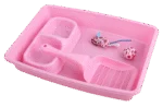 Katzenstarterset mit Katzentoilette und Futternapf, Rosa – Pawise Kitten Starter Set