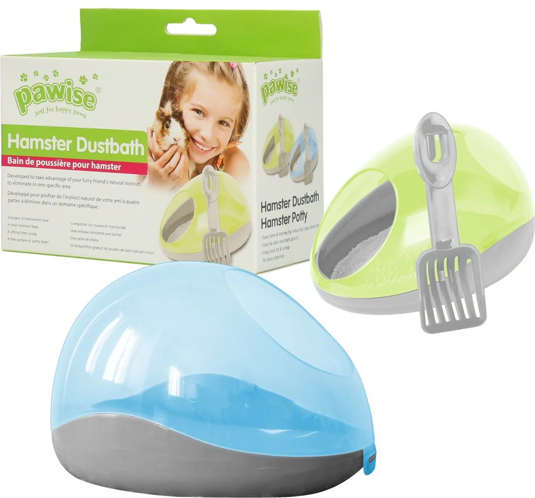 PAWI39031.png Hamstertoilette mit Einstreu und Schaufel – Pawise Hamster Dustbath / Potty – Bild 1