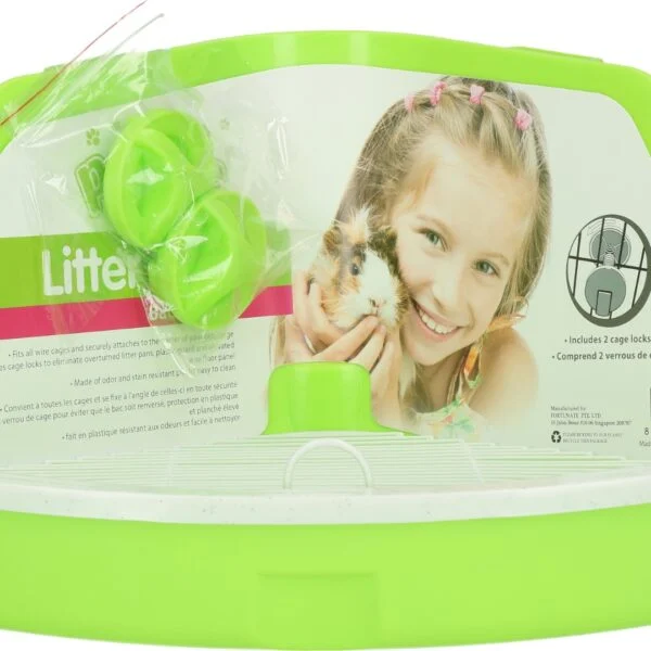 Nager Ecktoilette für Gitterkäfige, 32 x 22 x 14,5 cm – Pawise Litter Pan S