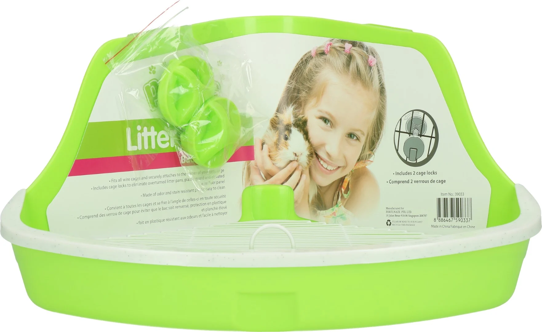 PAWI390334.jpg Nager Ecktoilette für Gitterkäfige, 32 x 22 x 14,5 cm – Pawise Litter Pan S – Bild 1