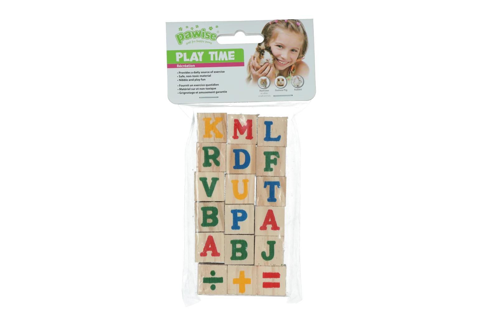 PAWI39114.png Holzknabberblöcke, 18 Stück – Pawise Play Time Spielblöcke für Kleintiere – Bild 1