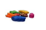 Nagespielzeug aus Holz, 18 Stück – Pawise Play Time Small Pet Fruit & Veggie mix – Bild 2