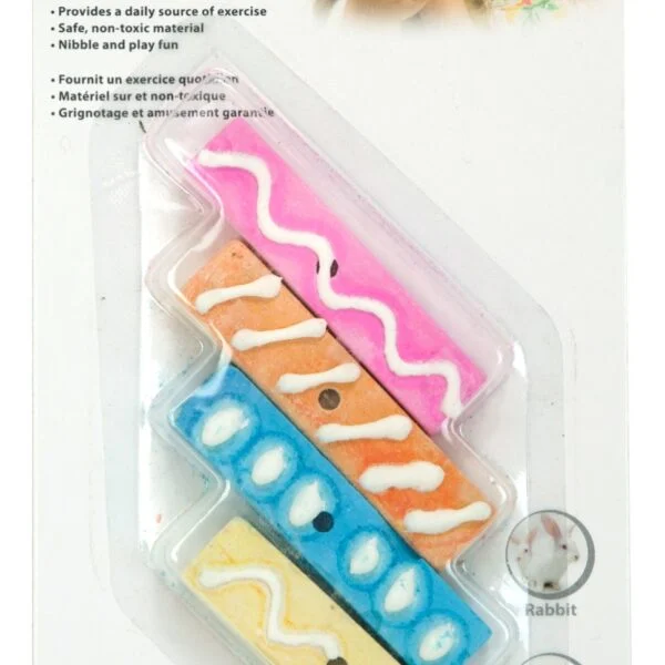 Knabbersnack für Kaninchen und Meerschweinchen, 6 cm – Pawise Play & Chew Mineral Candy