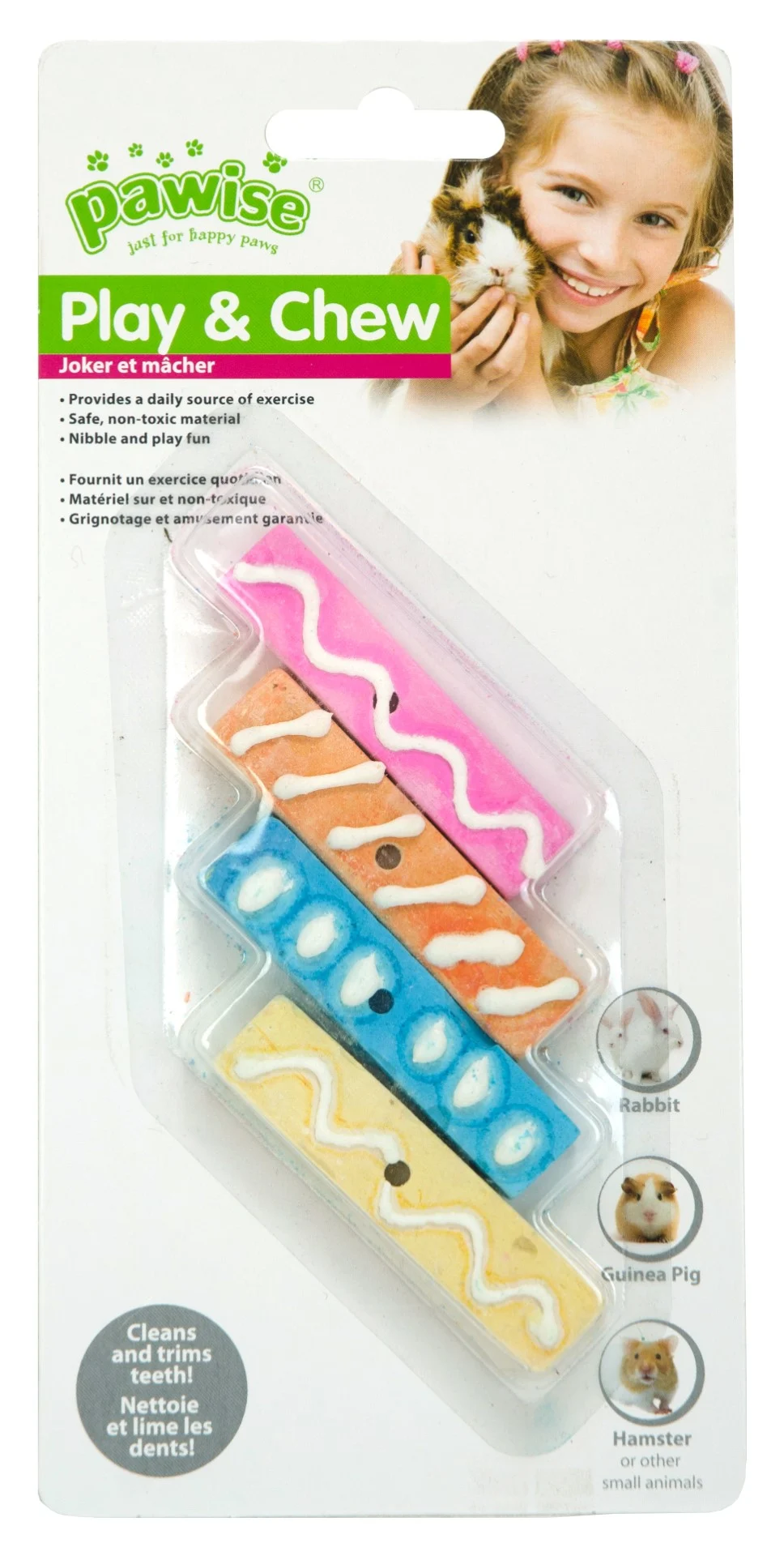 PAWI391313.jpg Knabbersnack für Kaninchen und Meerschweinchen, 6 cm – Pawise Play & Chew Mineral Candy – Bild 1