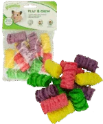 Knabberpop für Kaninchen und Meerschweinchen, 4 x 2,5 cm – Pawise Play & Chew Pops S – Bild 2