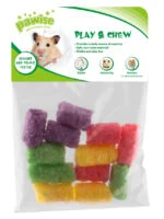 Knabberpop für Kaninchen und Meerschweinchen, 4 x 2,5 cm – Pawise Play & Chew Pops S