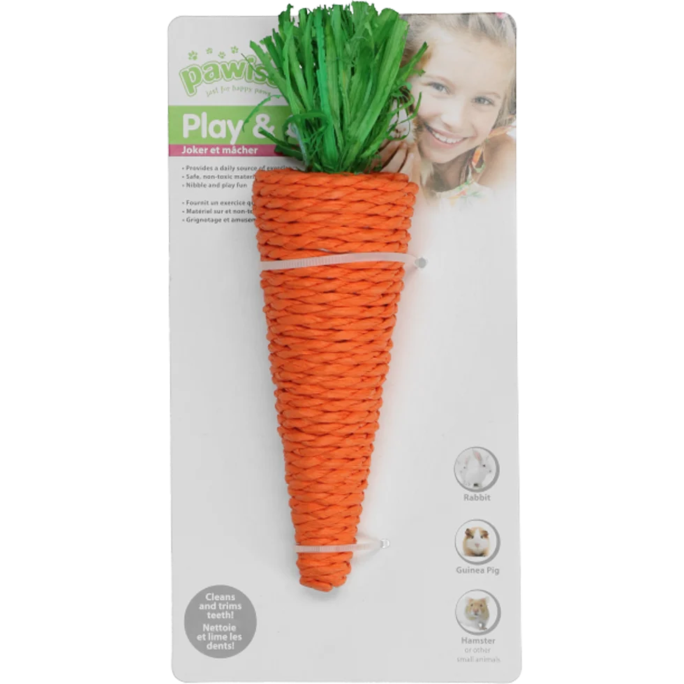 Knabberspielzeug für Kaninchen und Nagetiere, bunt – Pawise Play & Chew Carrot – Bild 2