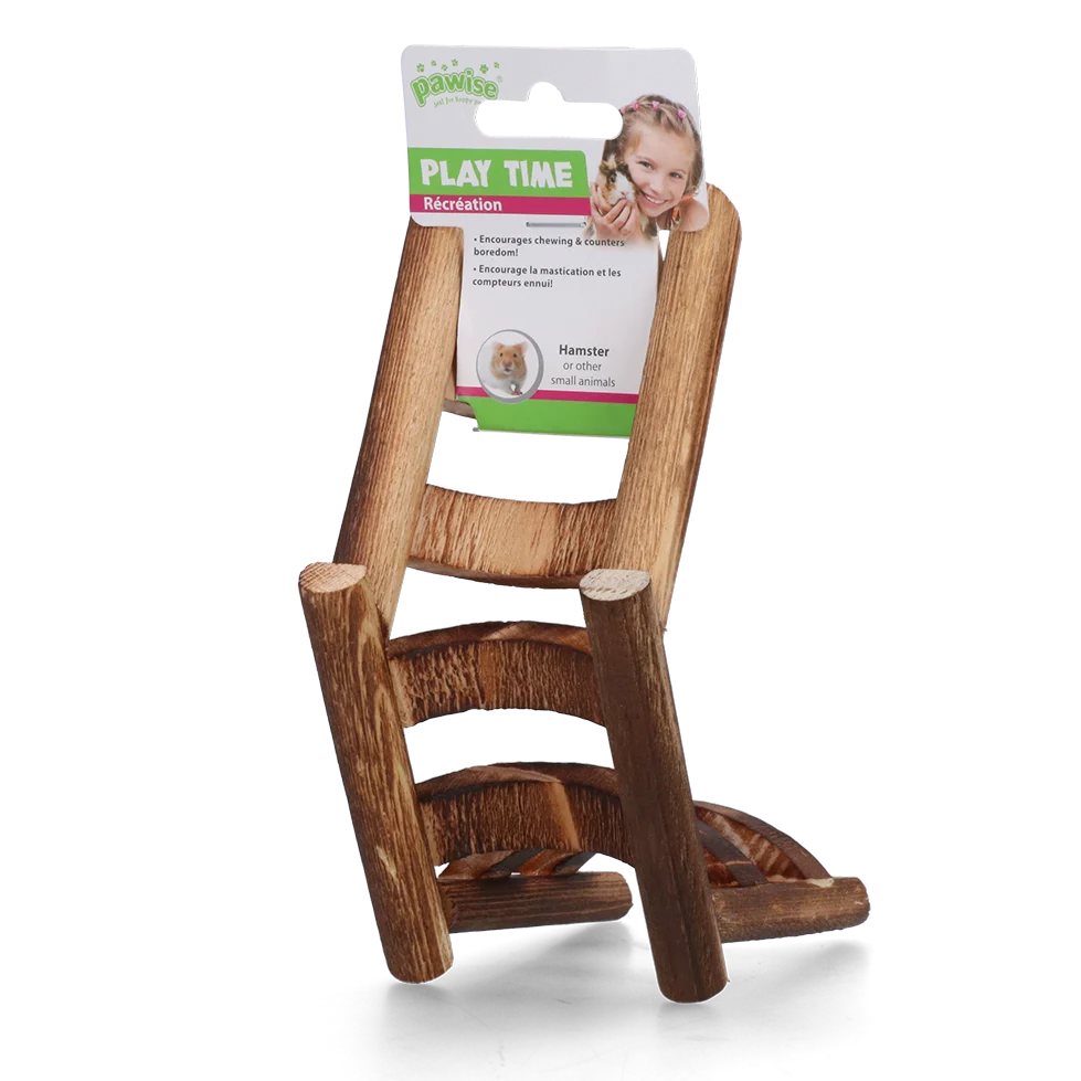 Hamsterleiter aus Holz, 17 x 8 x 7 cm – Pawise WD Ladder Toy – Bild 1
