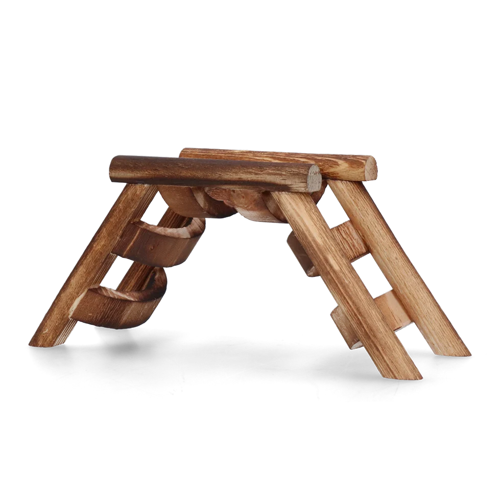 Hamsterleiter aus Holz, 17 x 8 x 7 cm – Pawise WD Ladder Toy – Bild 2