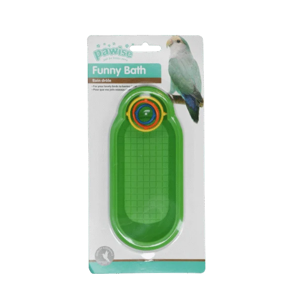 Vogelbad mit Spielzeug, 17 cm, sortiert – Pawise Funny Bath