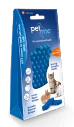 Silikon Katzenbürste für Kurzhaar, Blau – Pet + Me Cat Hair Brush