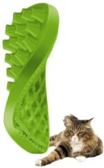Silikon Katzenbürste für Langhaar, Grün – Pet + Me Cat Hair Brush – Bild 4
