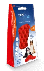 Silikonbürste für Hunde mit langem Fell, Rot – Pet + Me