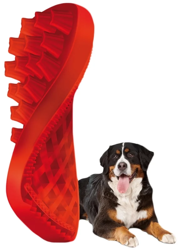 Silikonbürste für Hunde mit langem Fell, Rot – Pet + Me – Bild 4
