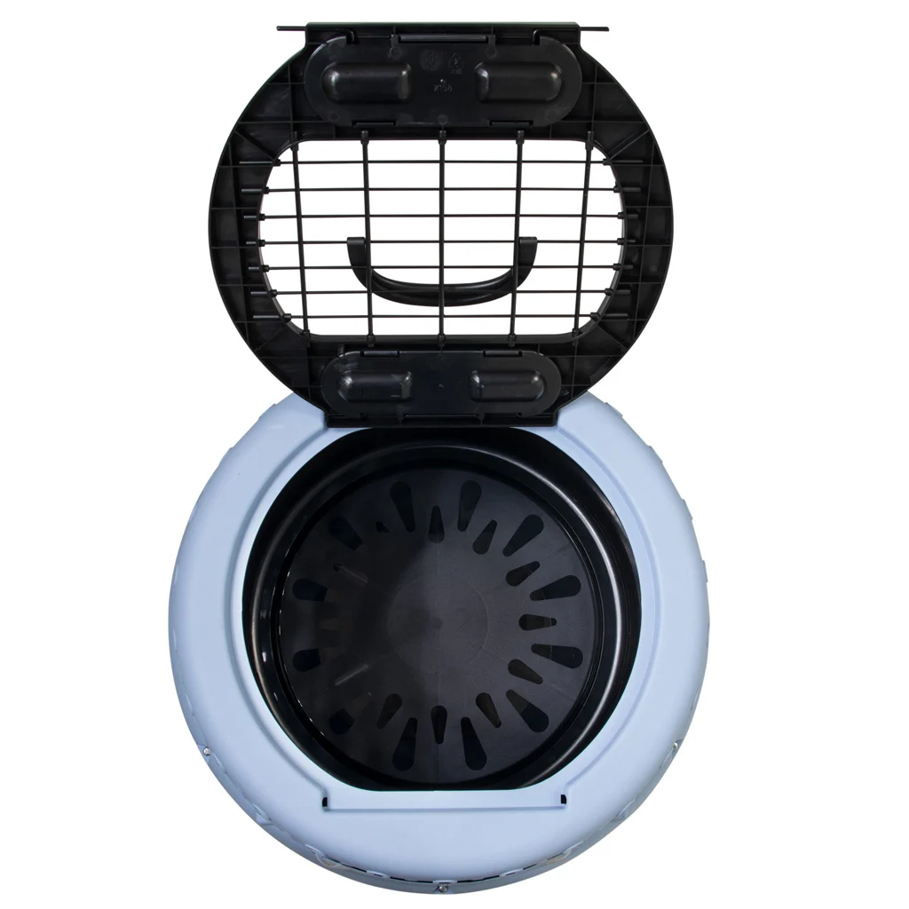 Runde Transportbox für Katzen mit Öffnung oben, blau – Petmate Get-A-Round Kennel – Bild 4