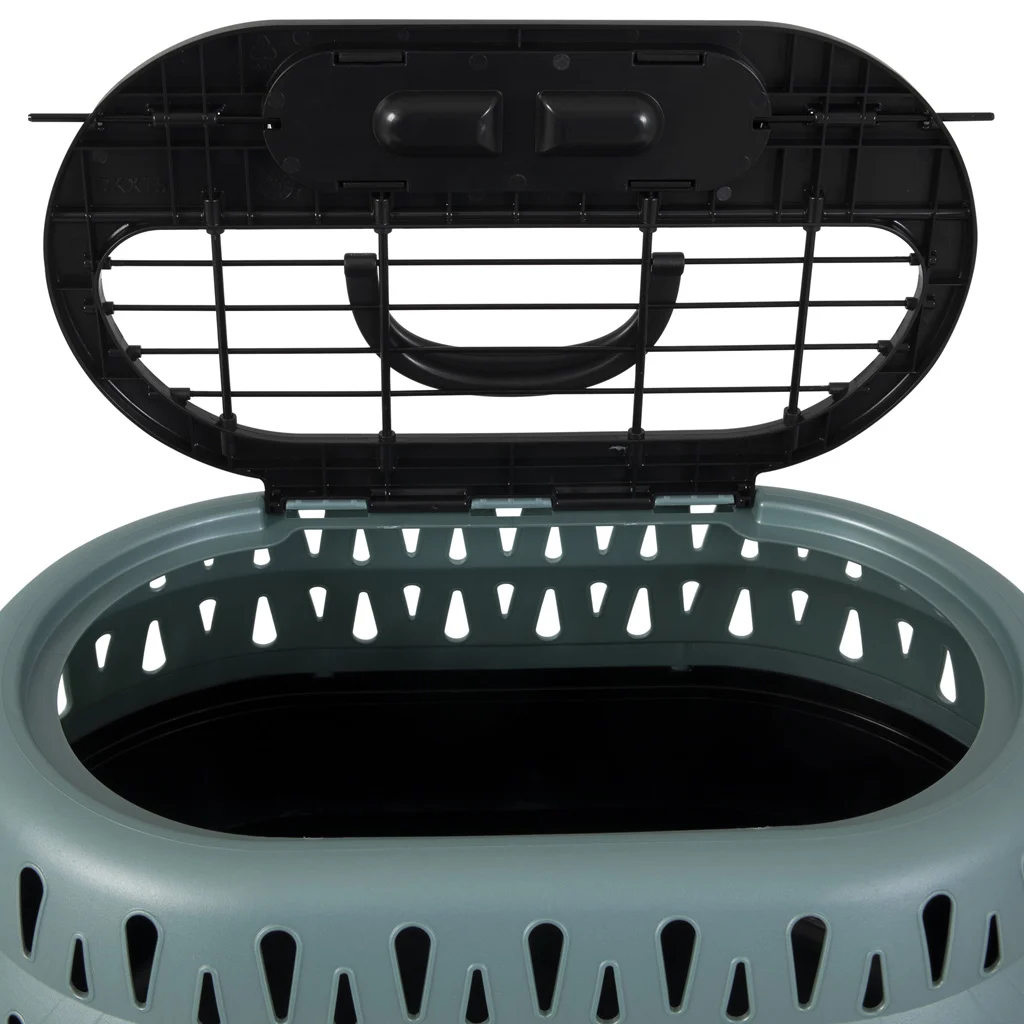 Transportbox für Katzen mit Öffnung oben, grün, 48,3 x 31,8 x 27,4 cm – Petmate Top Load Cat Kennel – Bild 2