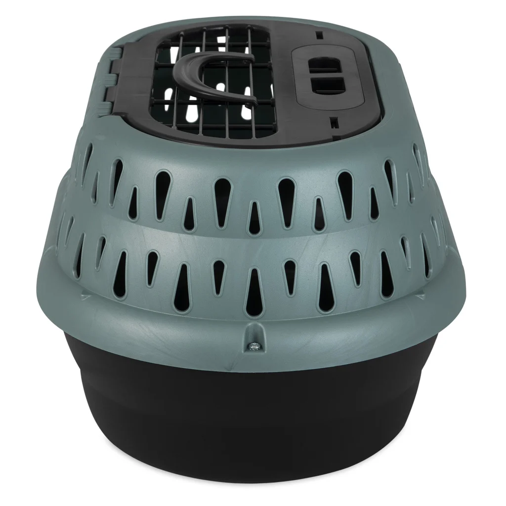 Transportbox für Katzen mit Öffnung oben, grün, 48,3 x 31,8 x 27,4 cm – Petmate Top Load Cat Kennel – Bild 4